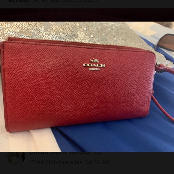 Coach red wallet - Picture 2 of 3